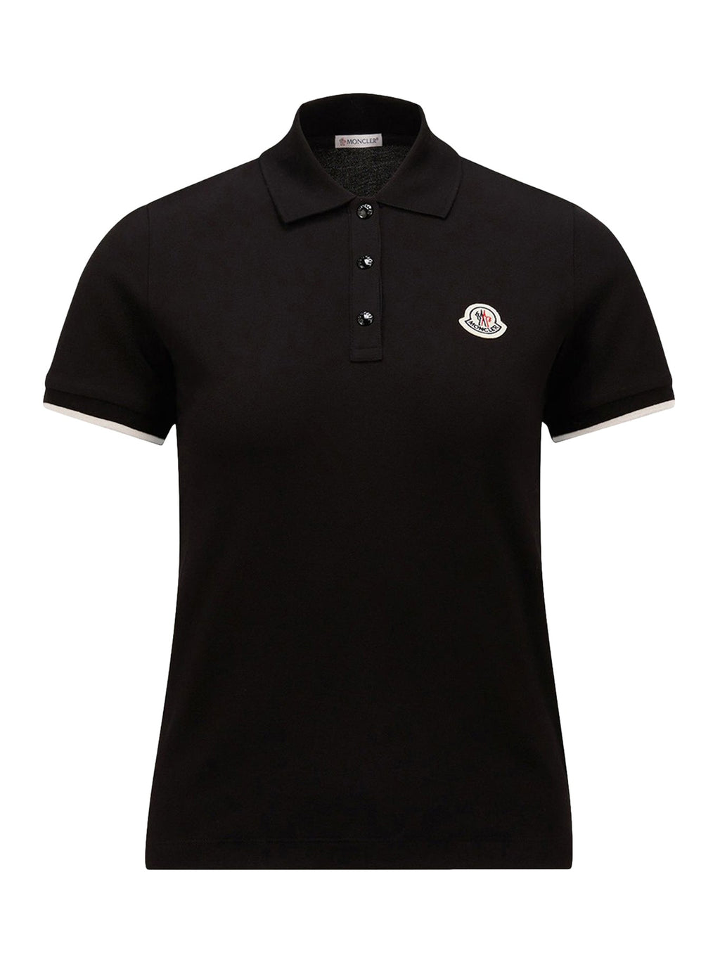 Cotton Piquet Polo Shirt With Logo Moncler – Гарантія оригінальності – боковий вид