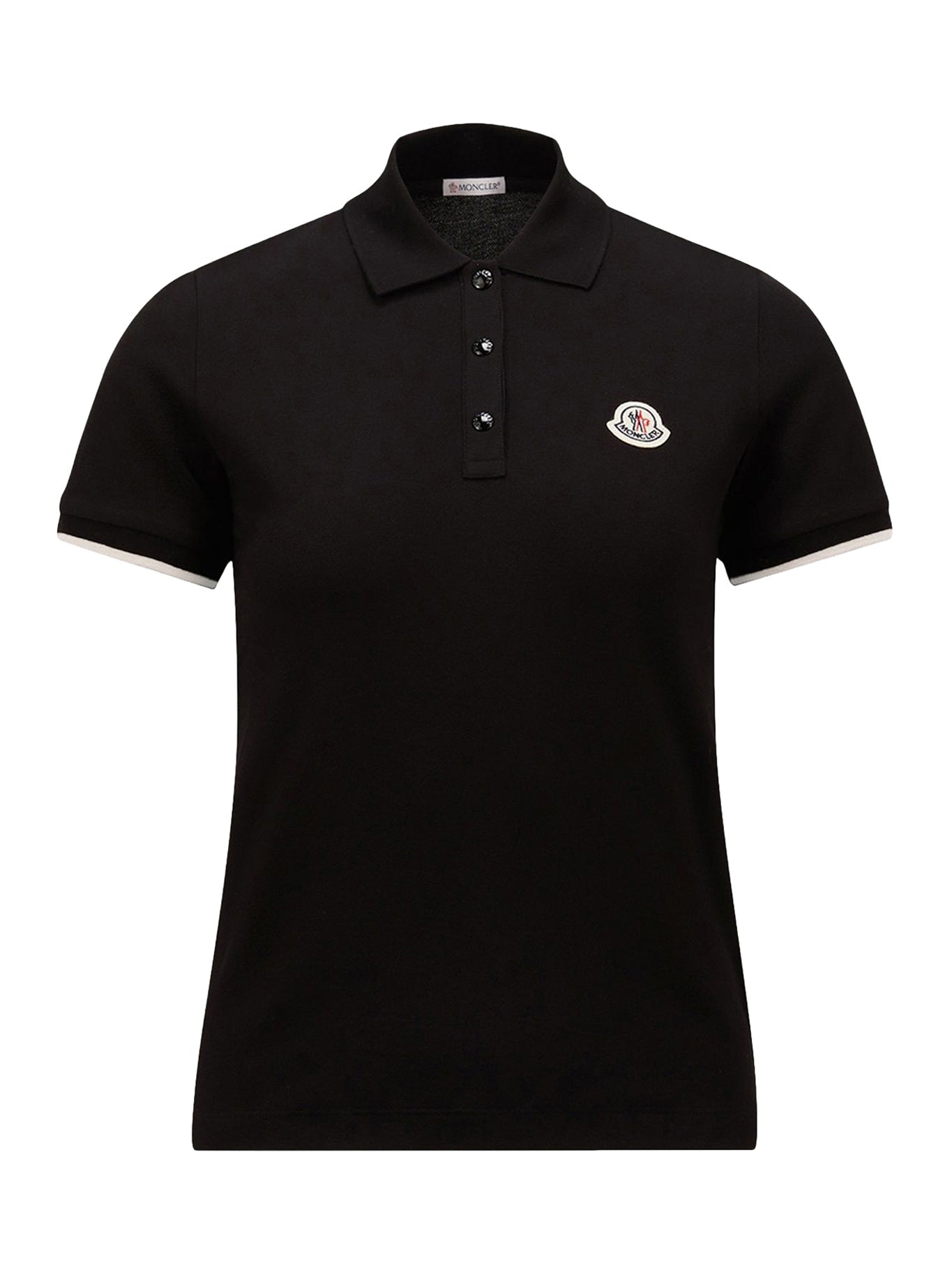 Cotton Piquet Polo Shirt With Logo Moncler – Гарантія оригінальності – боковий вид