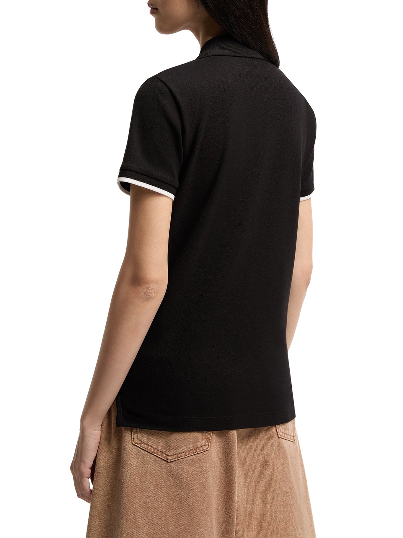 Cotton Piquet Polo Shirt With Logo Moncler – Гарантія оригінальності – збільшений вид