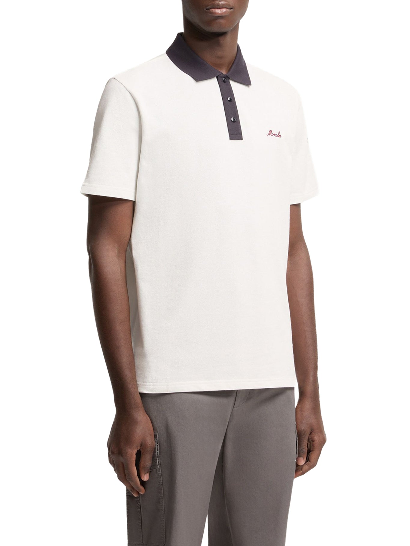 Cotton Piquet Polo Shirt With Embroidered Logo Moncler оригінал – Купити в Україні – детальний вид