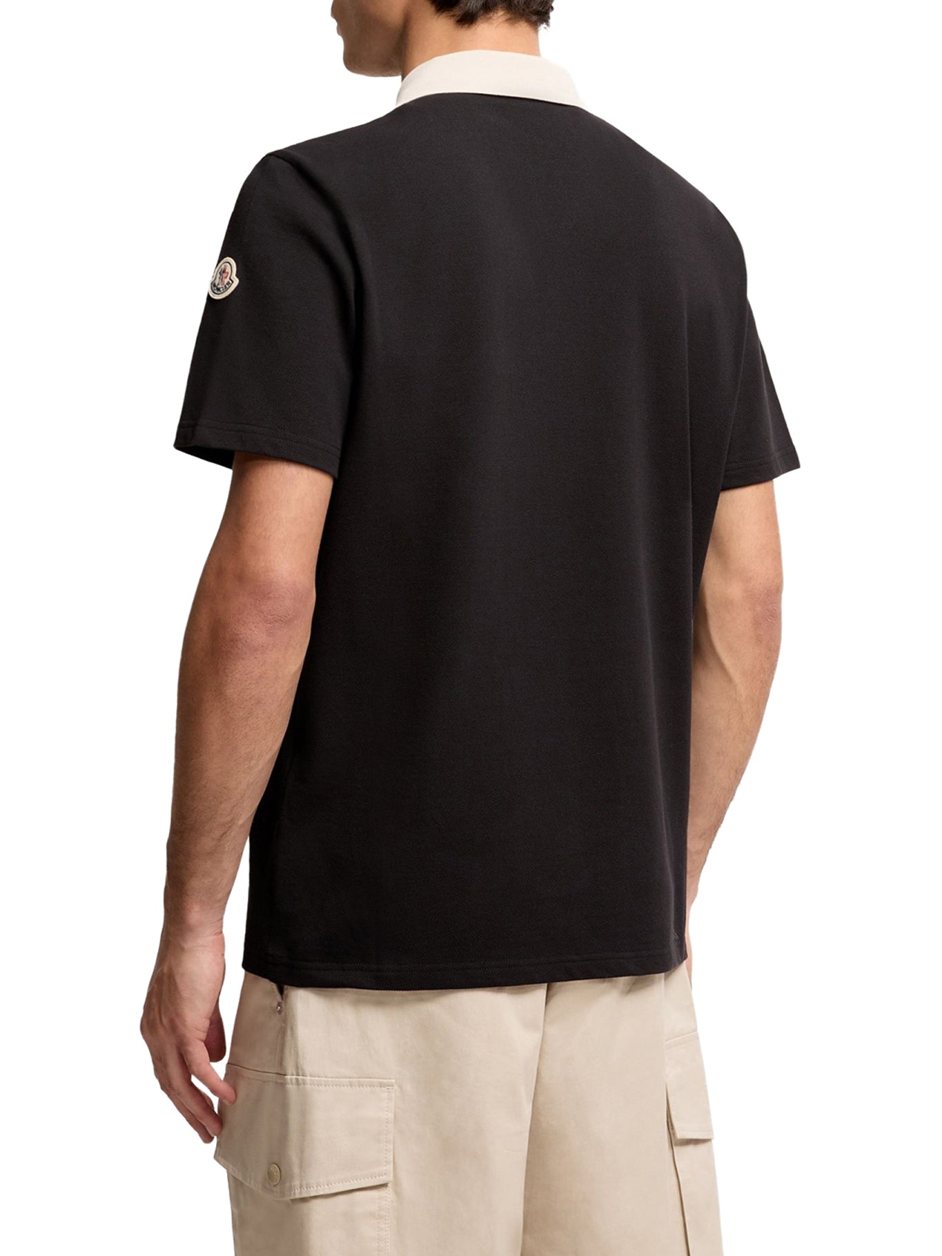 Cotton Piquet Polo Shirt With Embroidered Logo Moncler оригінал – Купити в Україні – збільшений вид
