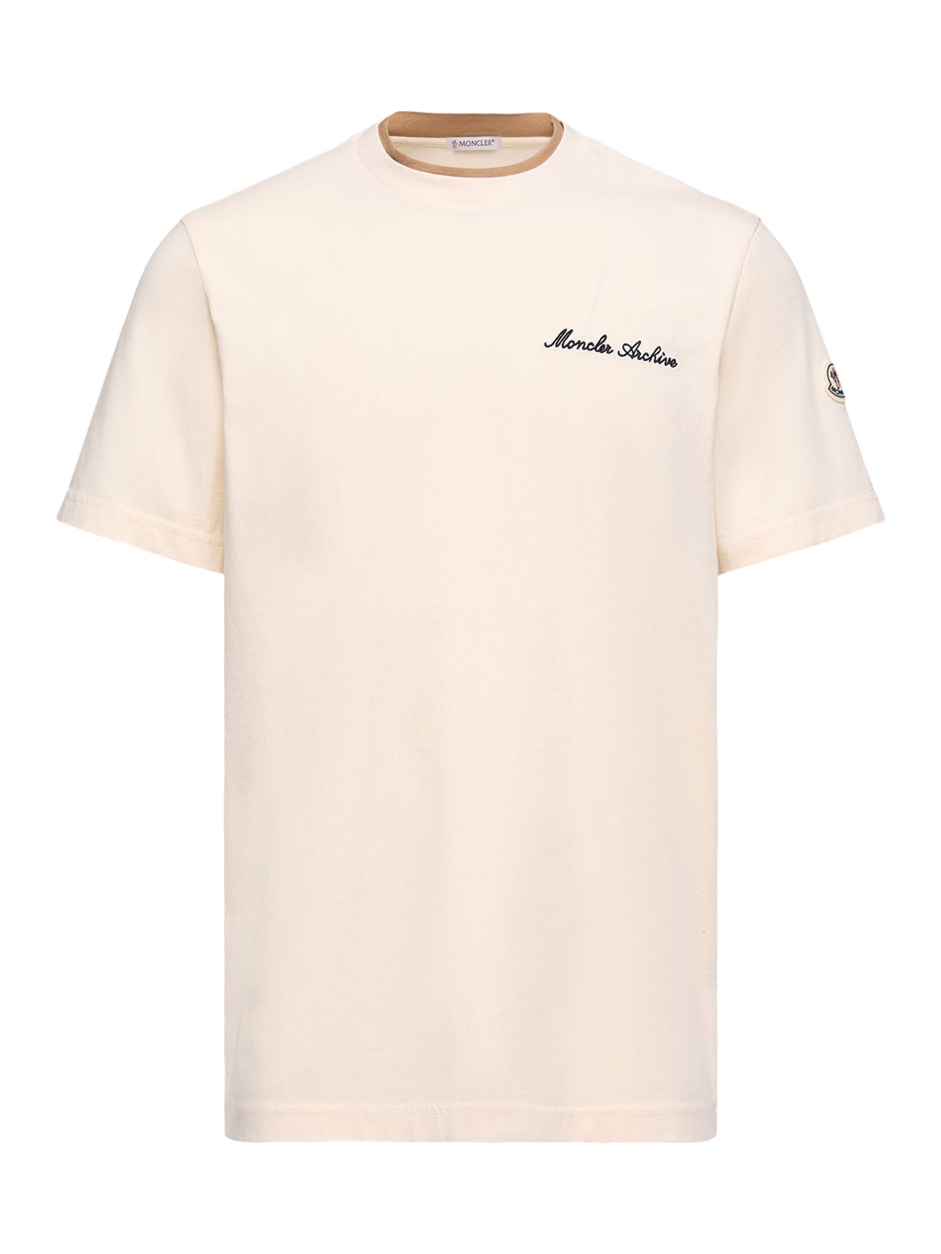 Cotton T-Shirt With Embroidered Logo Moncler – Гарантія оригінальності – боковий вид