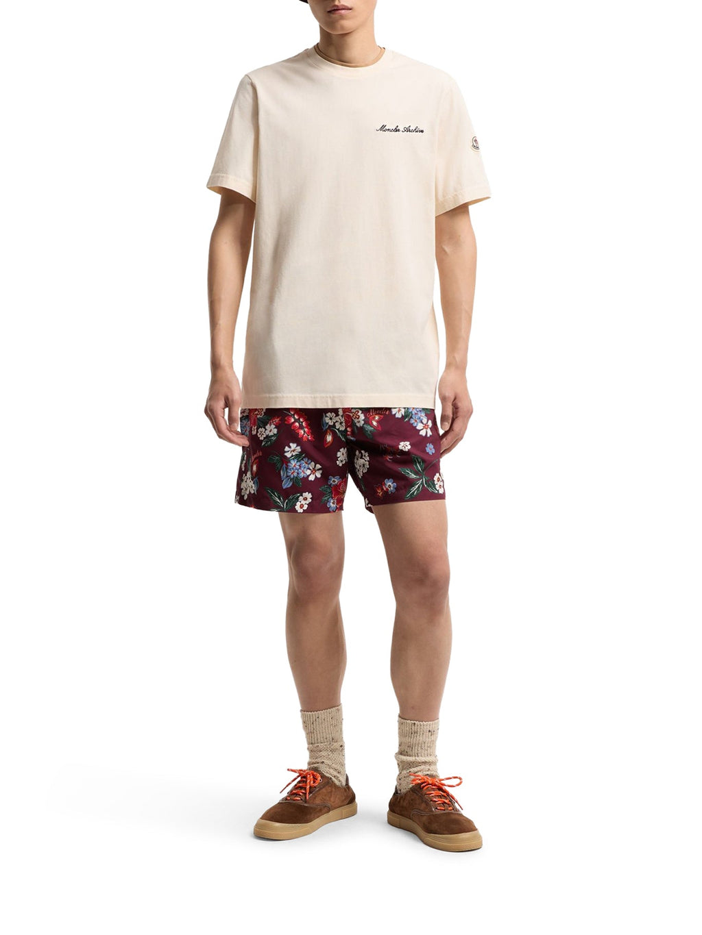 Cotton T-Shirt With Embroidered Logo Moncler – Гарантія оригінальності – вид ззаду