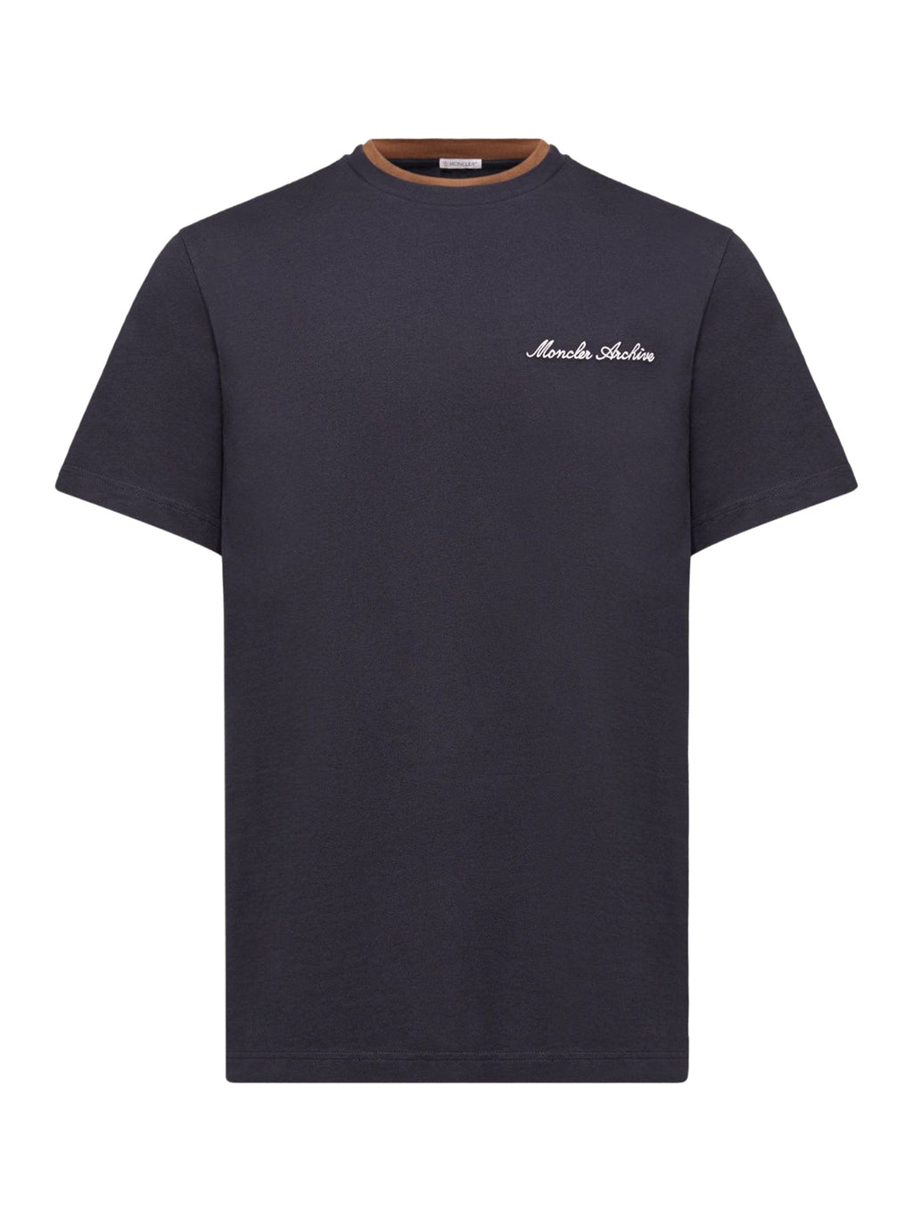 Cotton T-Shirt With Embroidered Logo Moncler – Гарантія оригінальності – боковий вид