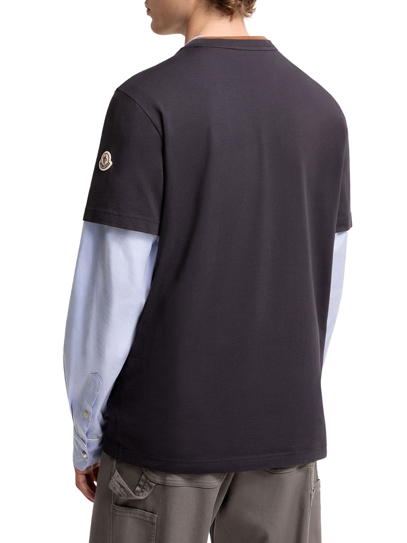 Cotton T-Shirt With Embroidered Logo Moncler – Гарантія оригінальності – збільшений вид