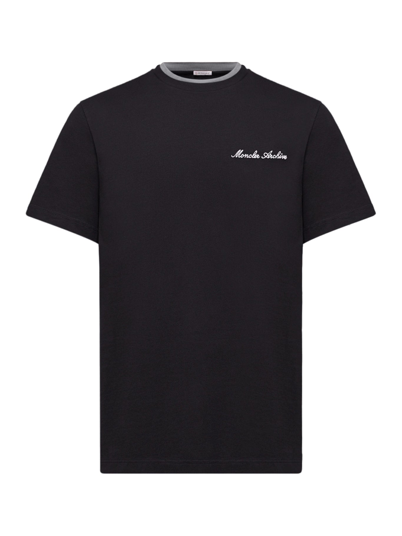 Cotton T-Shirt With Embroidered Logo Moncler – Гарантія оригінальності – боковий вид