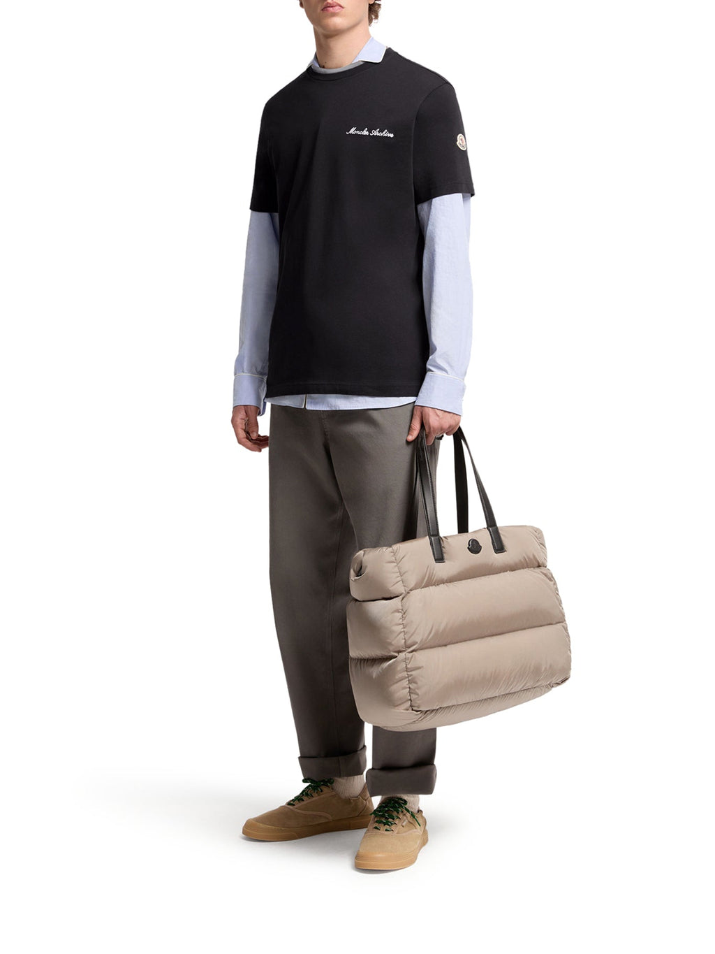 Cotton T-Shirt With Embroidered Logo Moncler – Гарантія оригінальності – вид ззаду