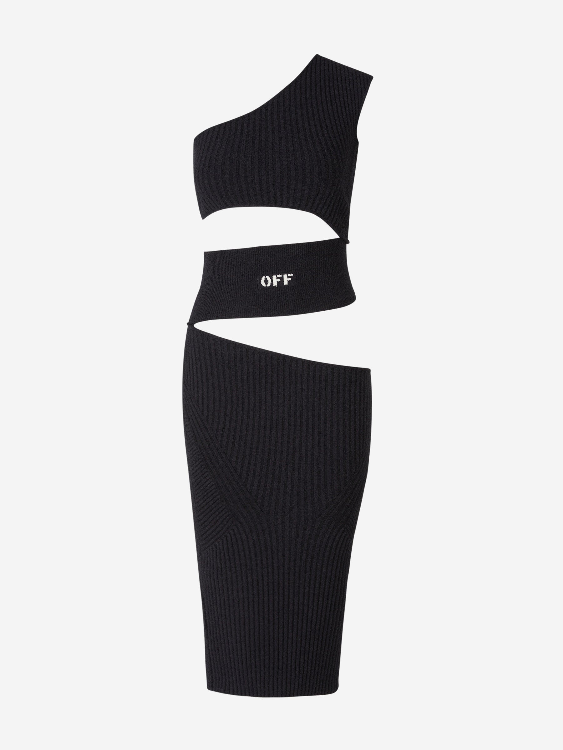 Оригінальна Vestido Canalé Logo Off-white – боковий вид