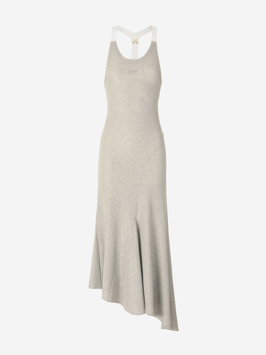 Lurex Maxi Dress Off-white – Гарантія оригінальності – боковий вид