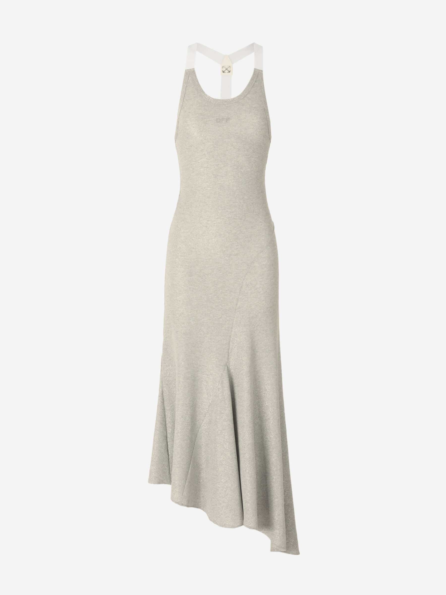 Lurex Maxi Dress Off-white – Гарантія оригінальності – боковий вид