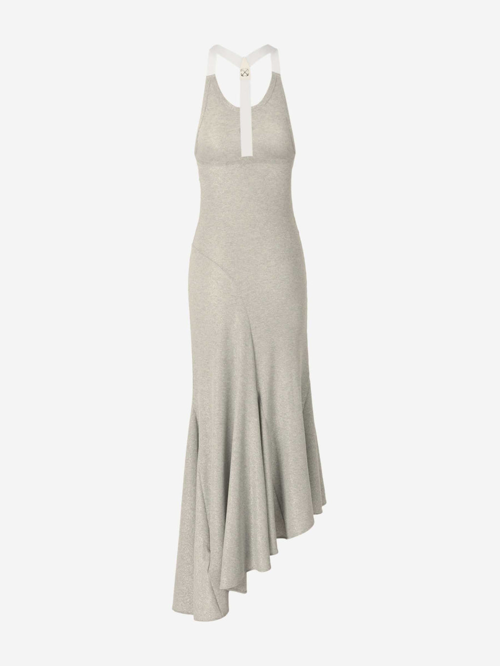 Lurex Maxi Dress Off-white – Гарантія оригінальності – вид ззаду