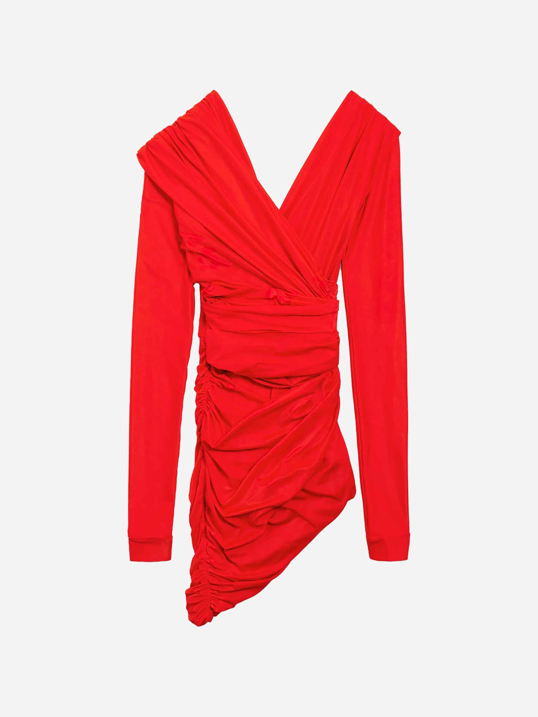 Draped Mini Dress Balenciaga оригінал – Купити в Україні – боковий вид