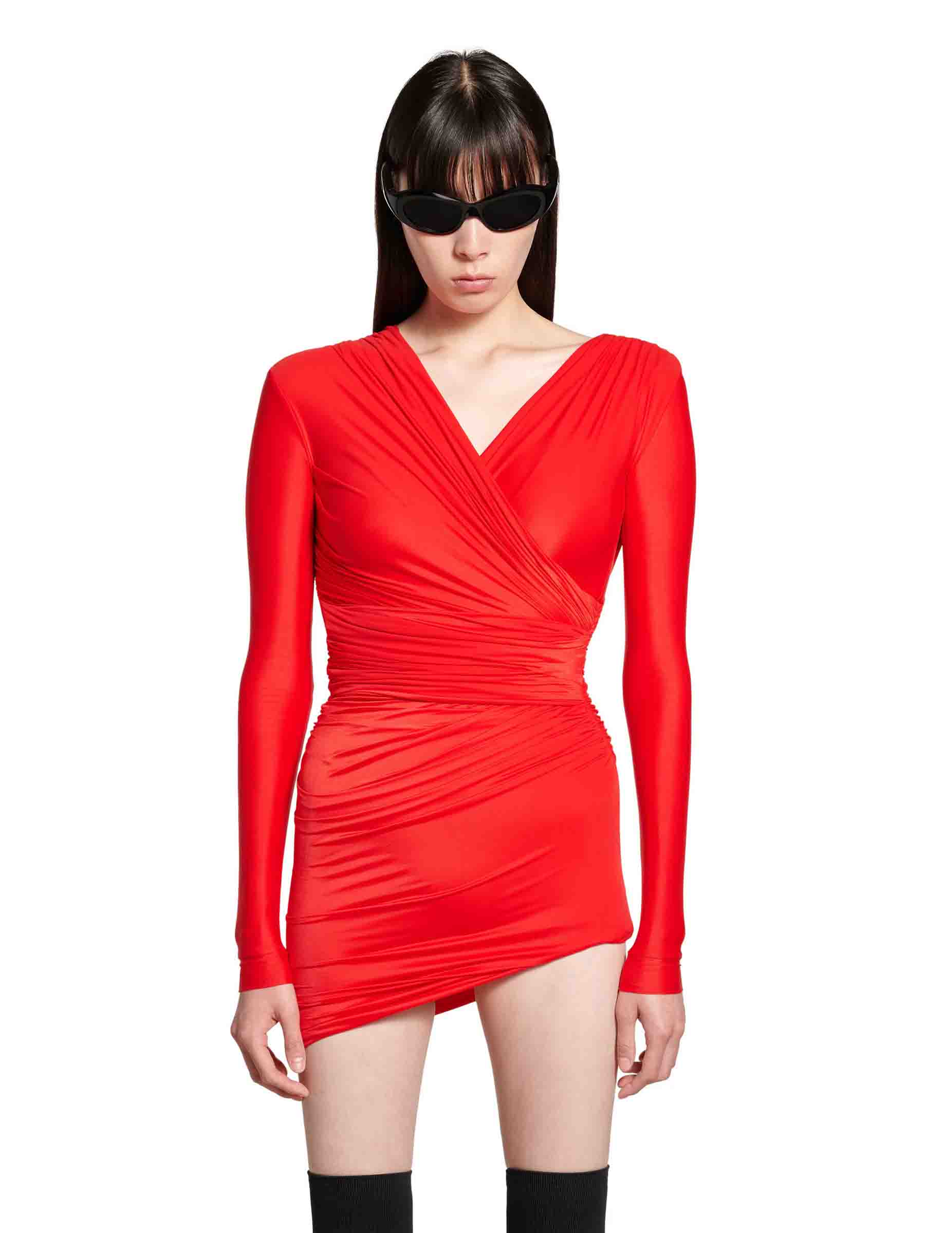 Draped Mini Dress Balenciaga оригінал – Купити в Україні – вид ззаду