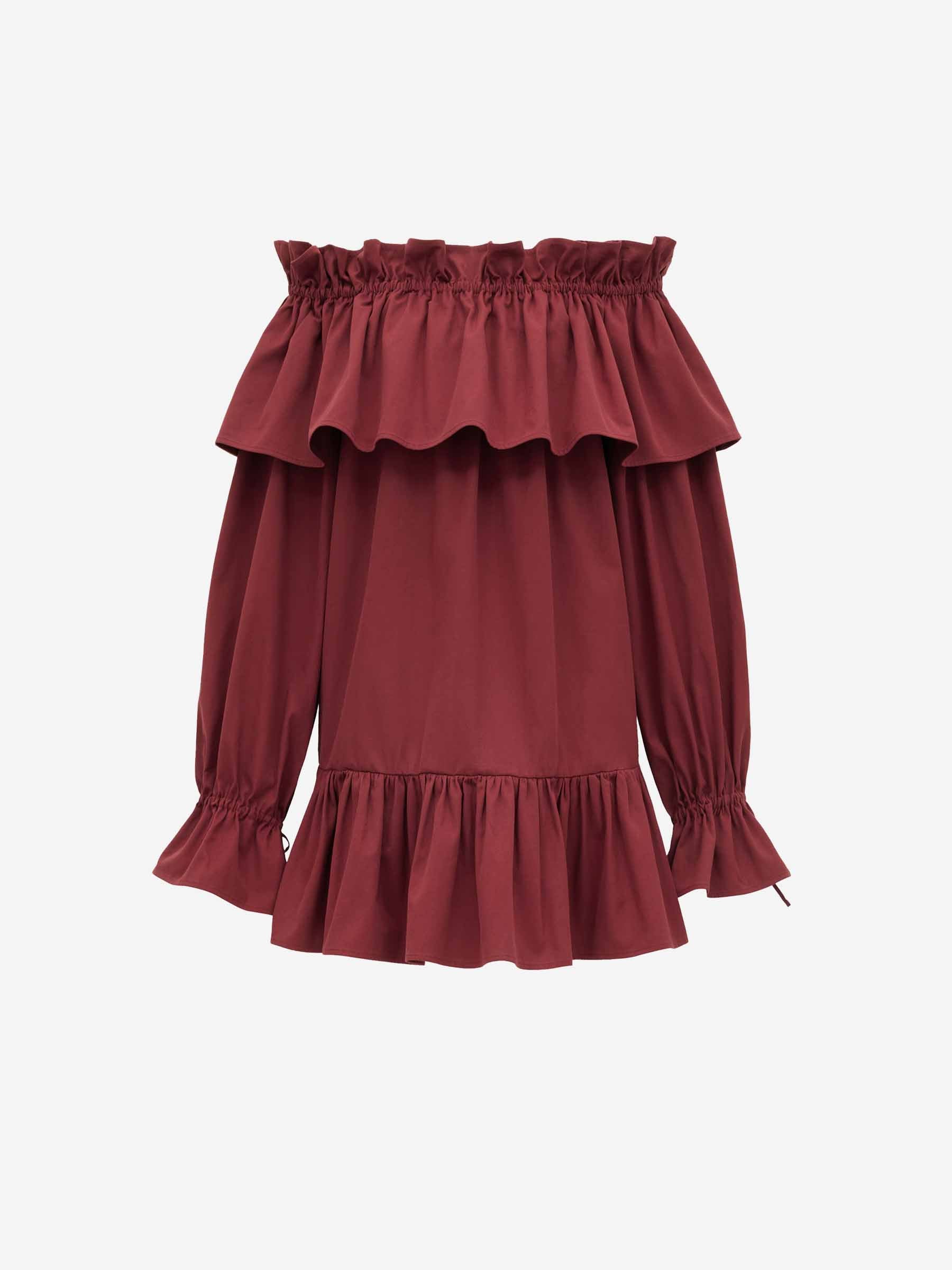 Оригінальна Mini Ruffle Dress Saint laurent – боковий вид