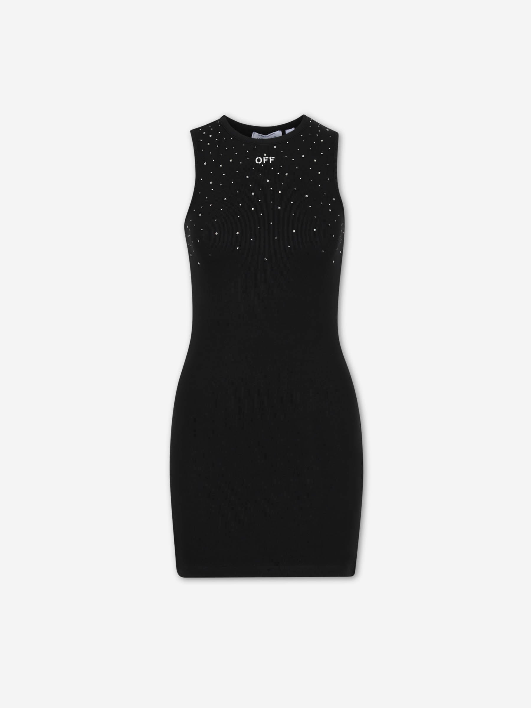 Ribbed Mini Dress Off-white – Гарантія оригінальності – боковий вид