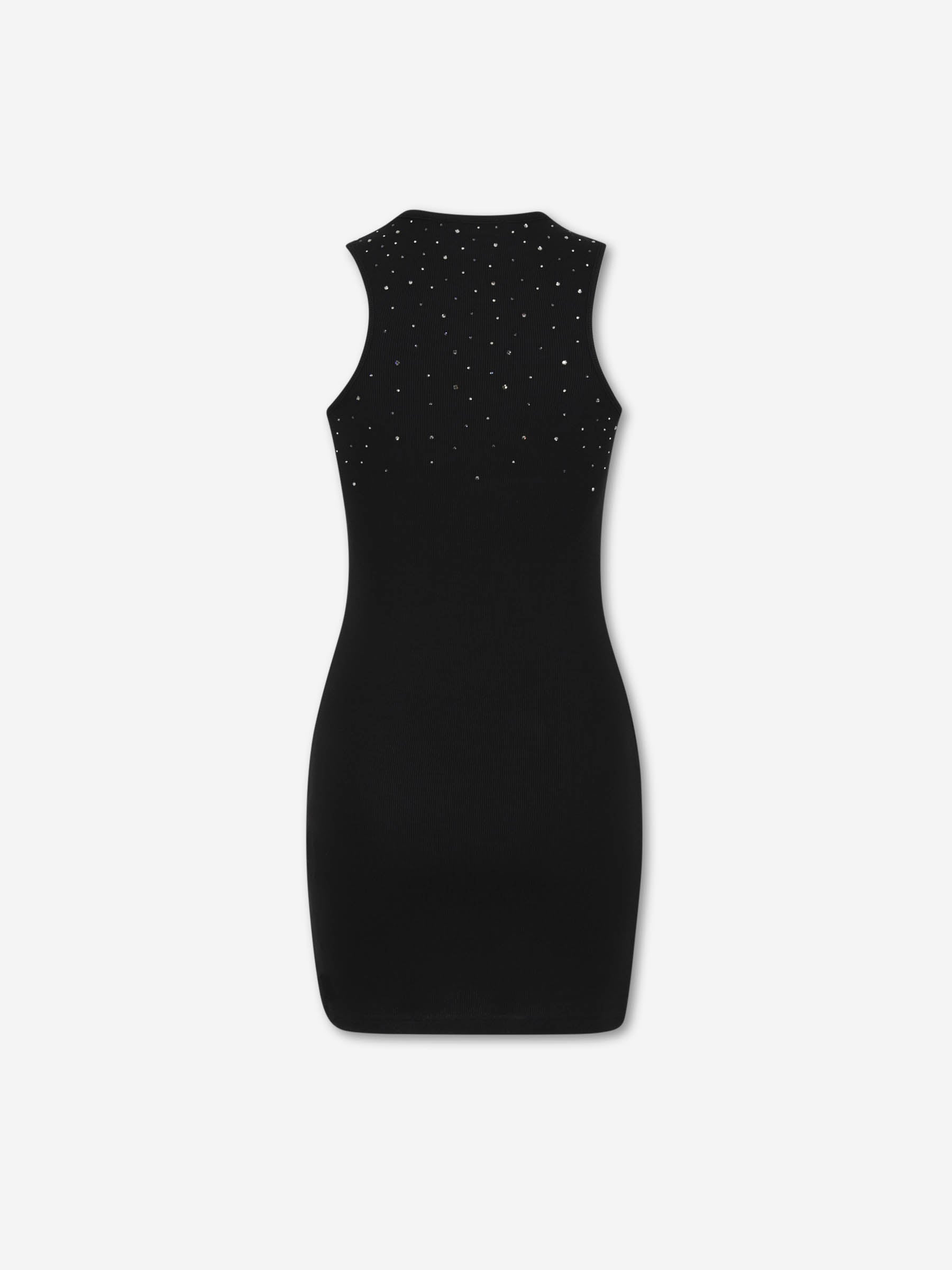 Ribbed Mini Dress Off-white – Гарантія оригінальності – вид ззаду