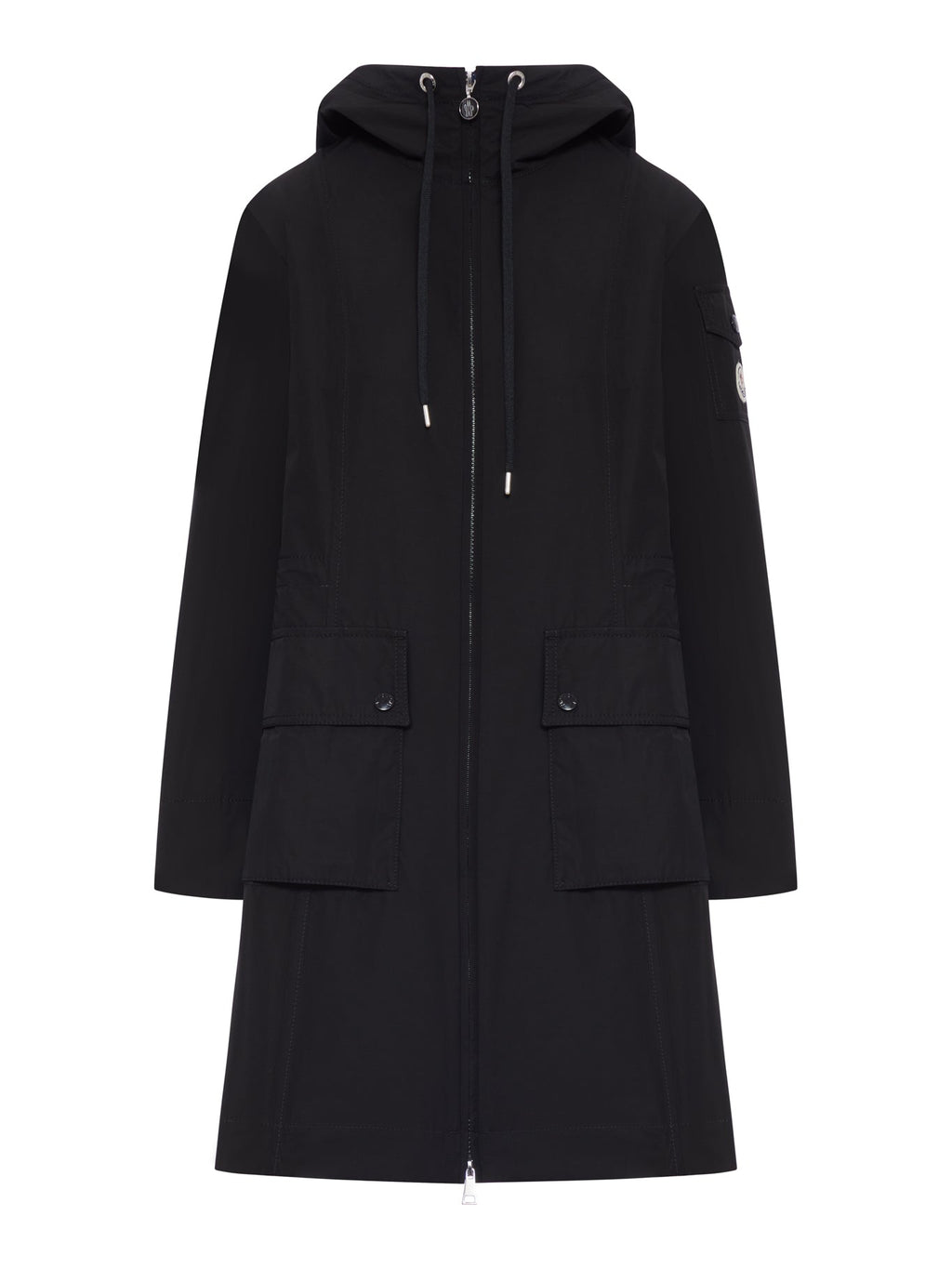 Оригінальна Long Parka With Hood In Technical Fabric Moncler – боковий вид