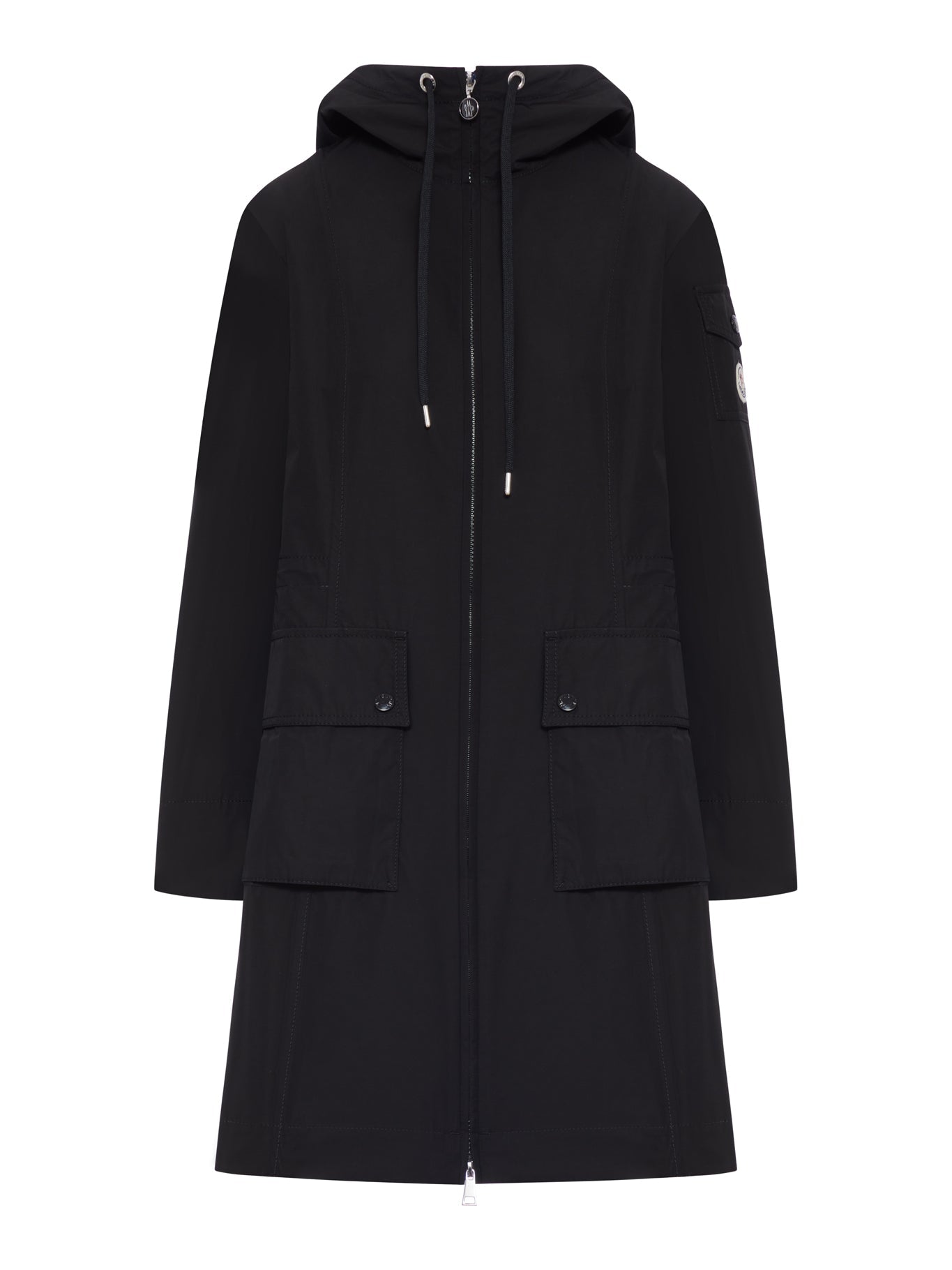 Оригінальна Long Parka With Hood In Technical Fabric Moncler – боковий вид