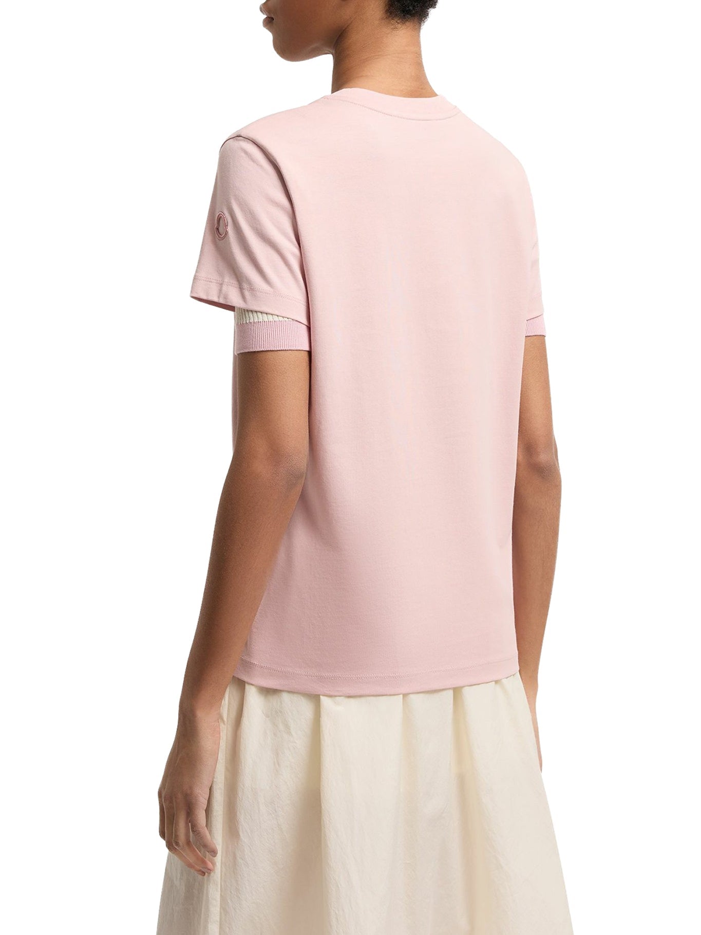 Cotton T-Shirt With Embroidered Logo Moncler – Гарантія оригінальності – збільшений вид
