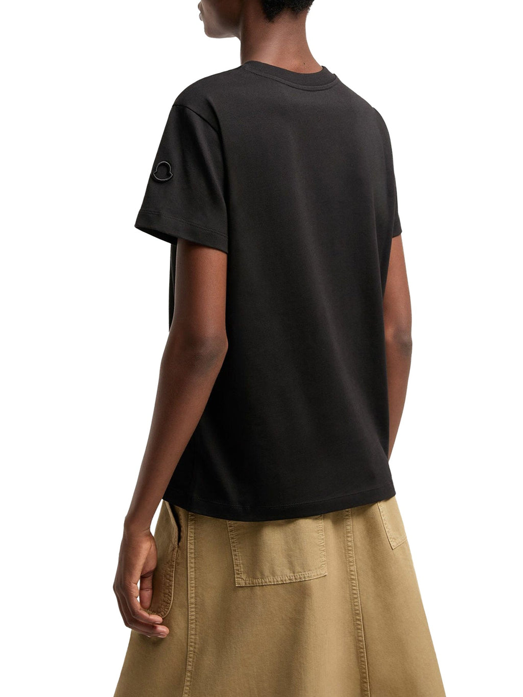 Cotton T-Shirt With Embroidered Logo Moncler – Гарантія оригінальності – збільшений вид