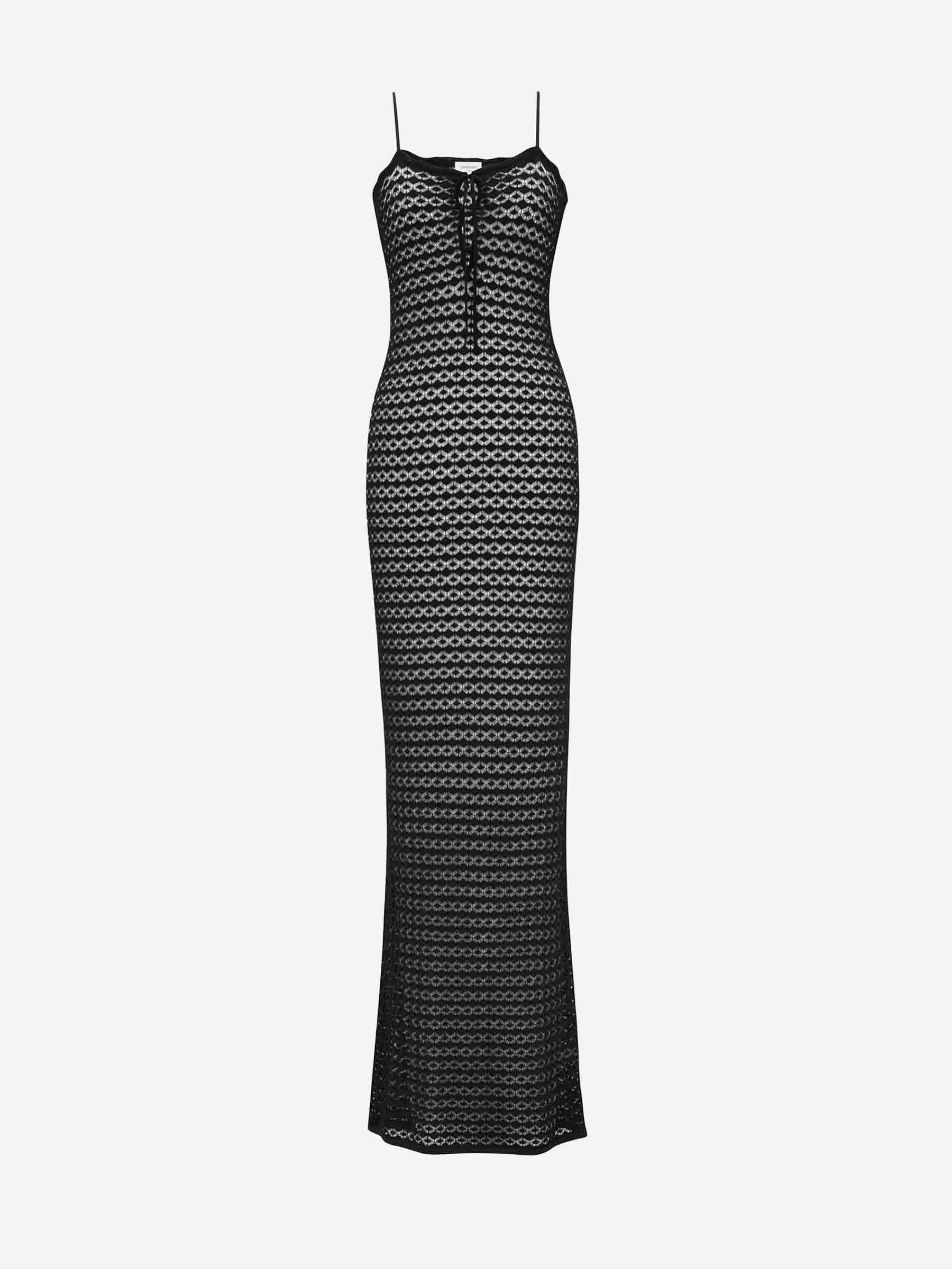 Maxi Knitted Dress Saint laurent оригінал – Купити в Україні – боковий вид - SAINT LAURENT