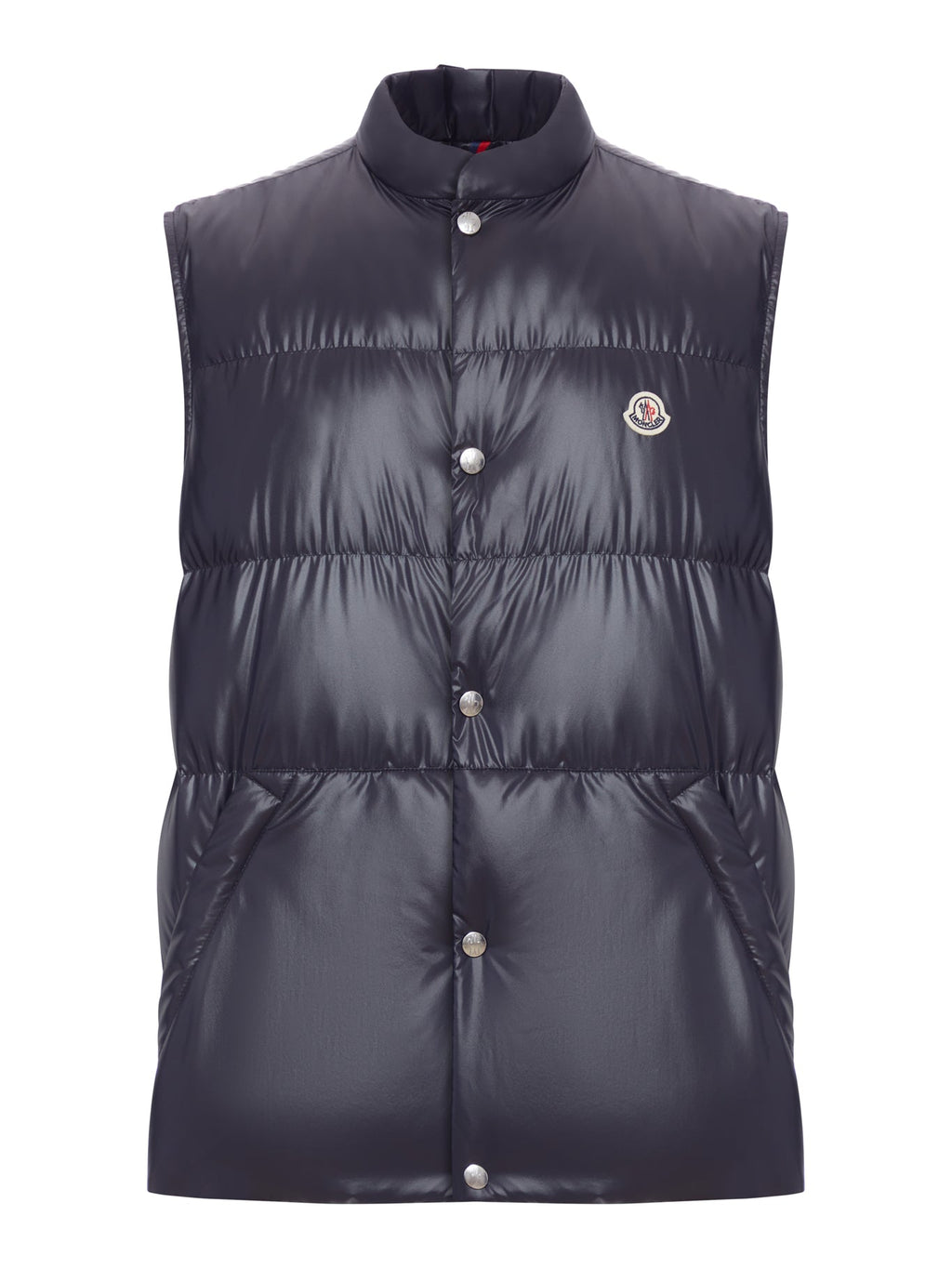Restigo Quilted Vest With Logo Patch Moncler – Гарантія оригінальності – боковий вид