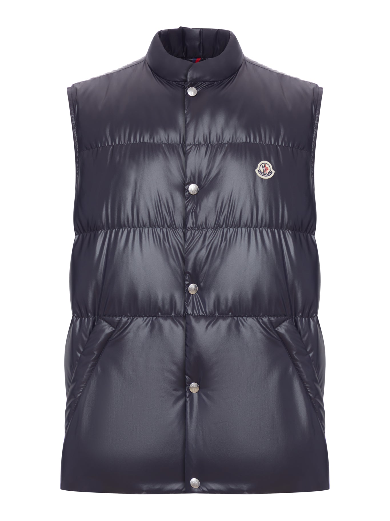 Restigo Quilted Vest With Logo Patch Moncler – Гарантія оригінальності – боковий вид