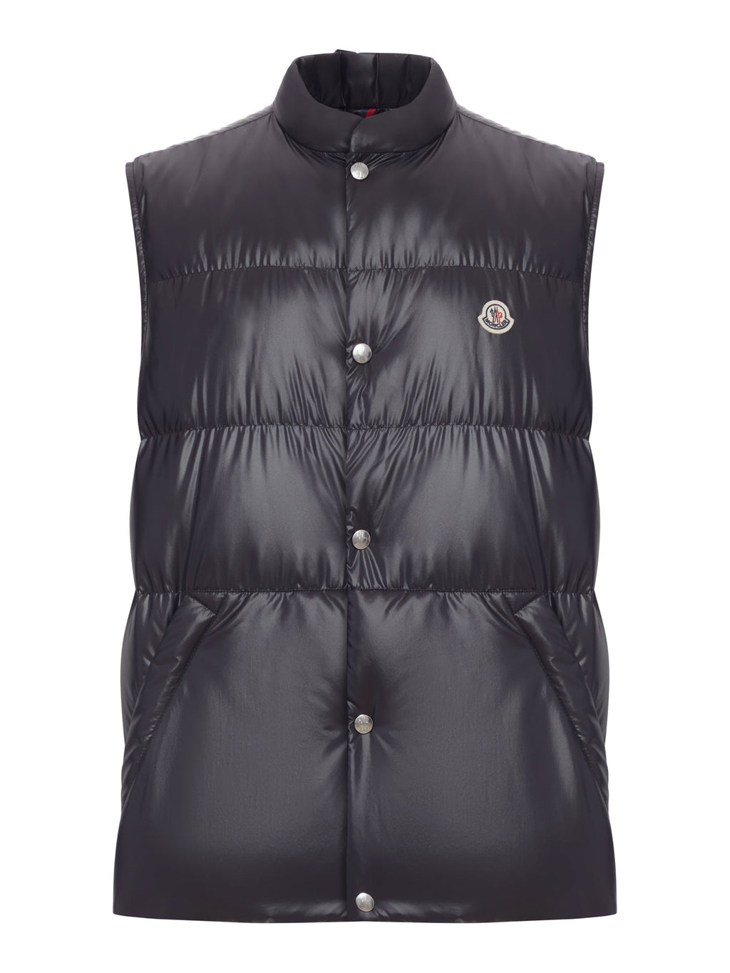 Restigo Quilted Vest With Logo Patch Moncler – Гарантія оригінальності – боковий вид