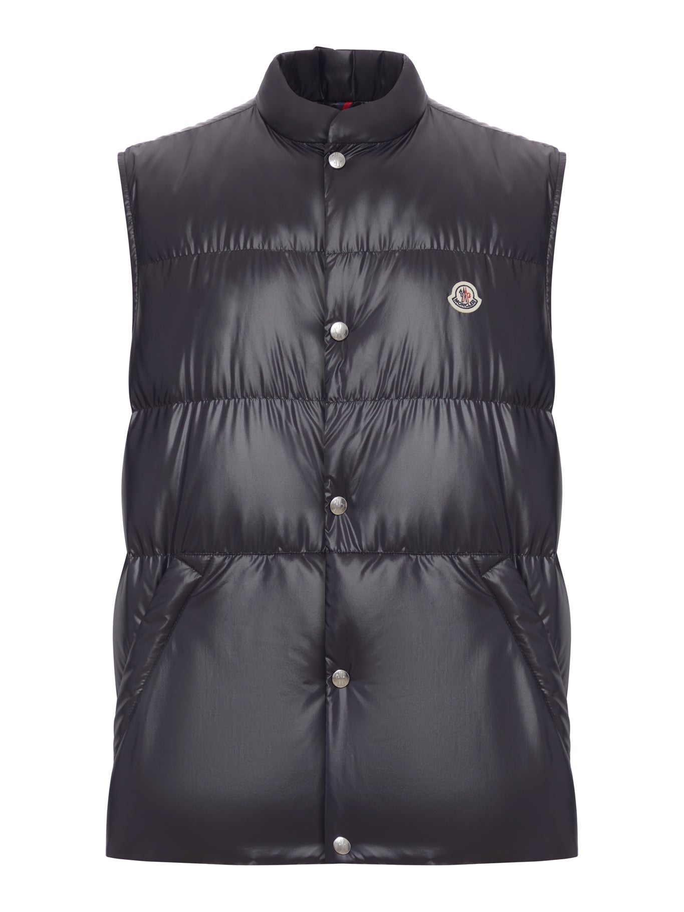 Restigo Quilted Vest With Logo Patch Moncler – Гарантія оригінальності – боковий вид