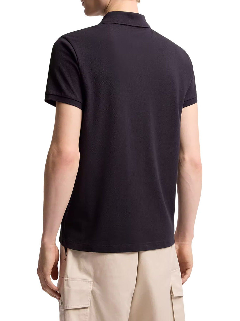 Cotton Polo Shirt With Logo Patch Moncler – Гарантія оригінальності – збільшений вид