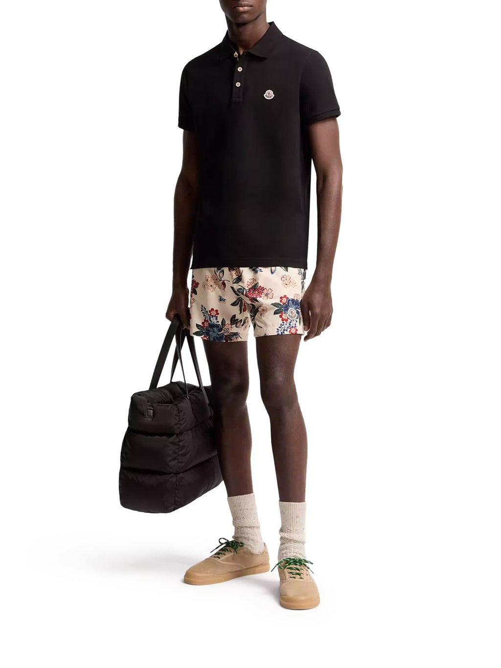 Cotton Polo Shirt With Logo Patch Moncler – Гарантія оригінальності – вид ззаду