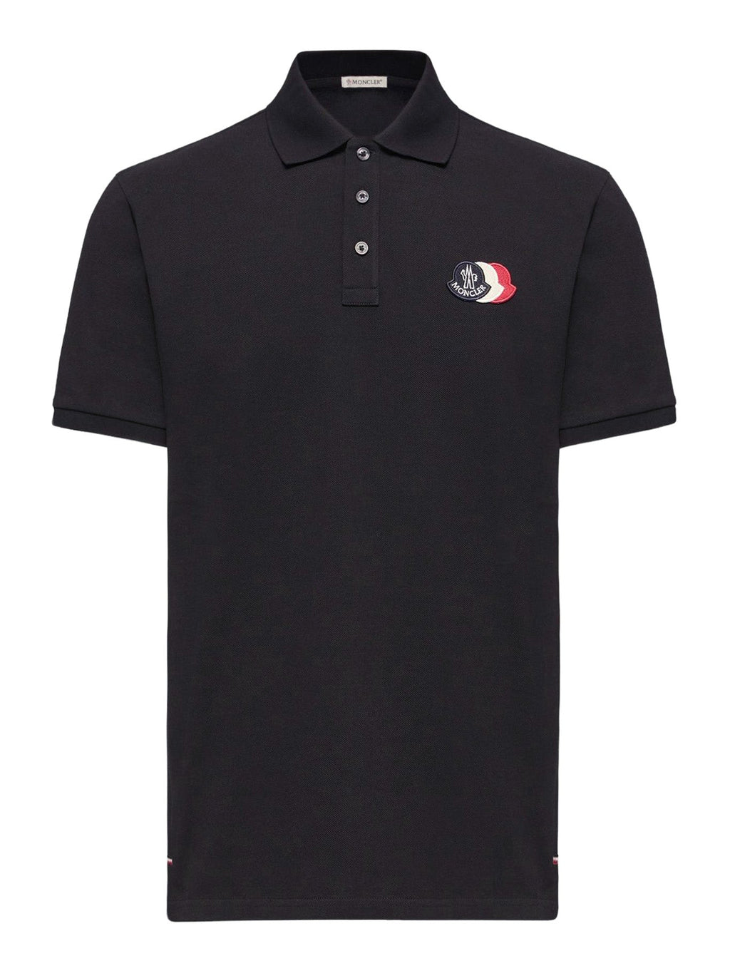 Cotton Piquet Polo Shirt With Logo Patch Moncler – Гарантія оригінальності – боковий вид