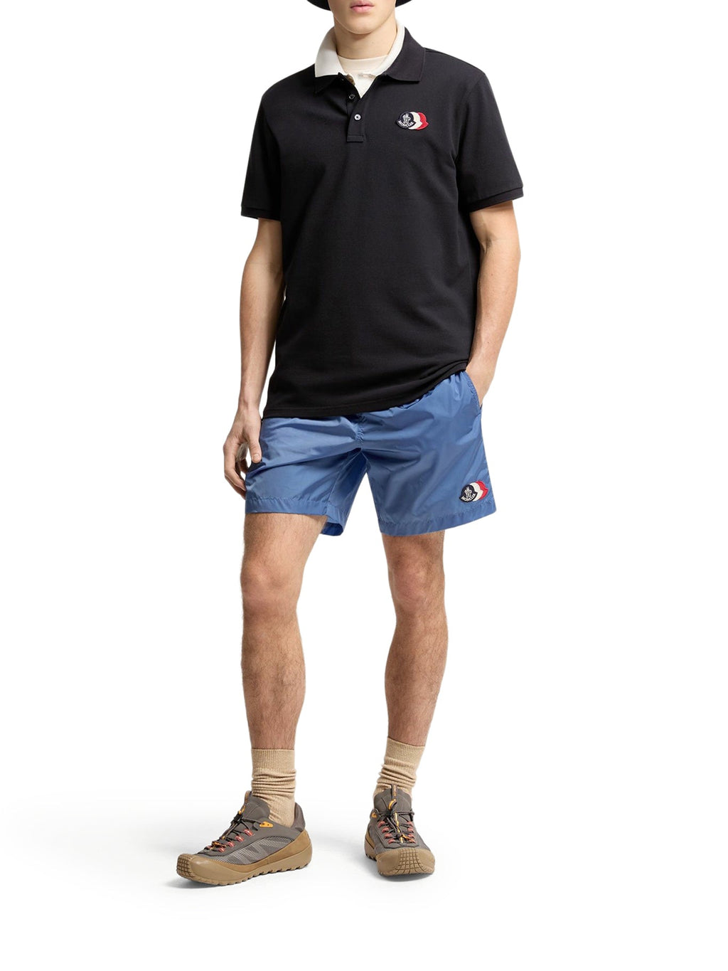 Cotton Piquet Polo Shirt With Logo Patch Moncler – Гарантія оригінальності – вид ззаду