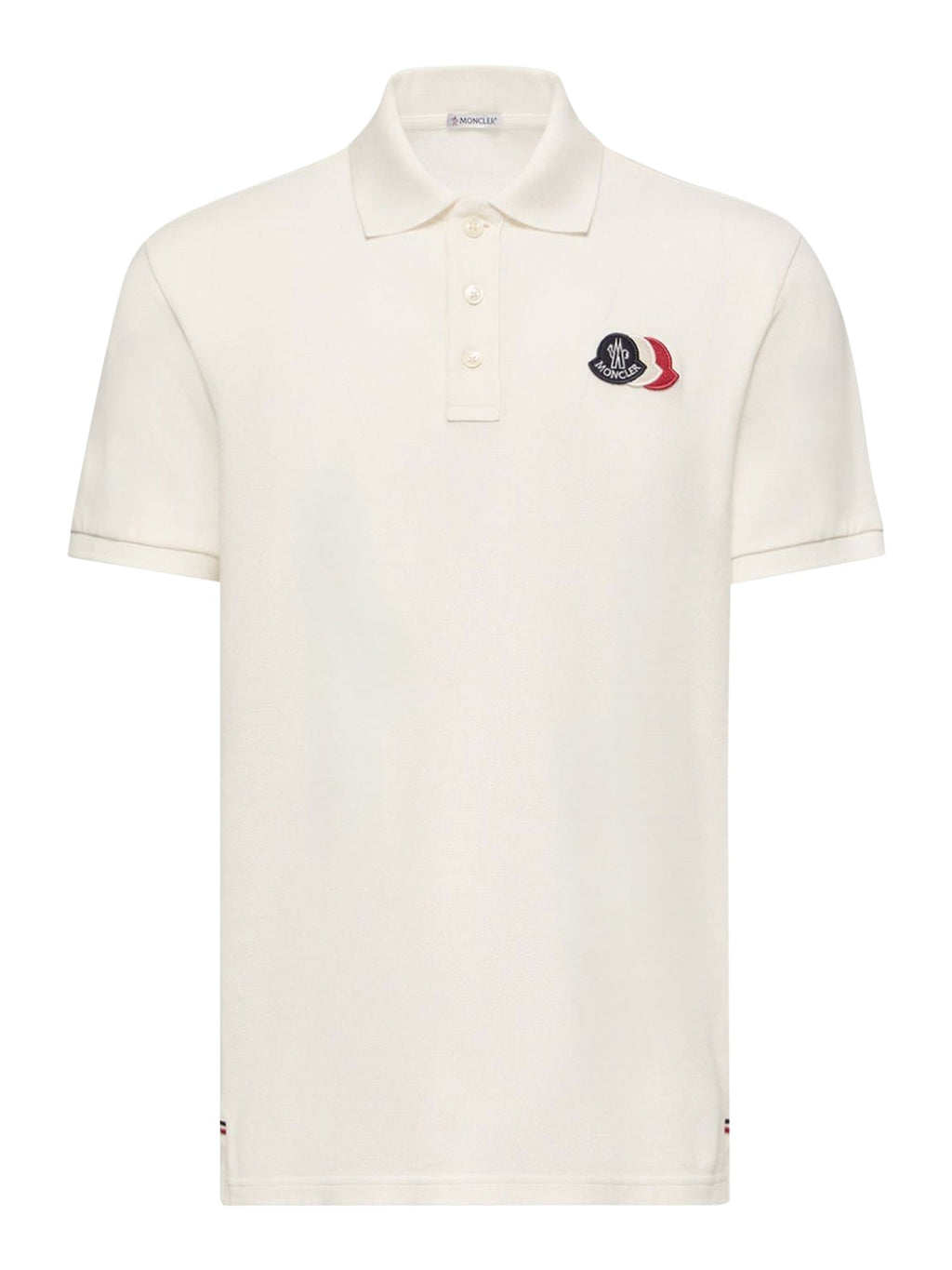 Cotton Piquet Polo Shirt With Logo Patch Moncler – Гарантія оригінальності – боковий вид