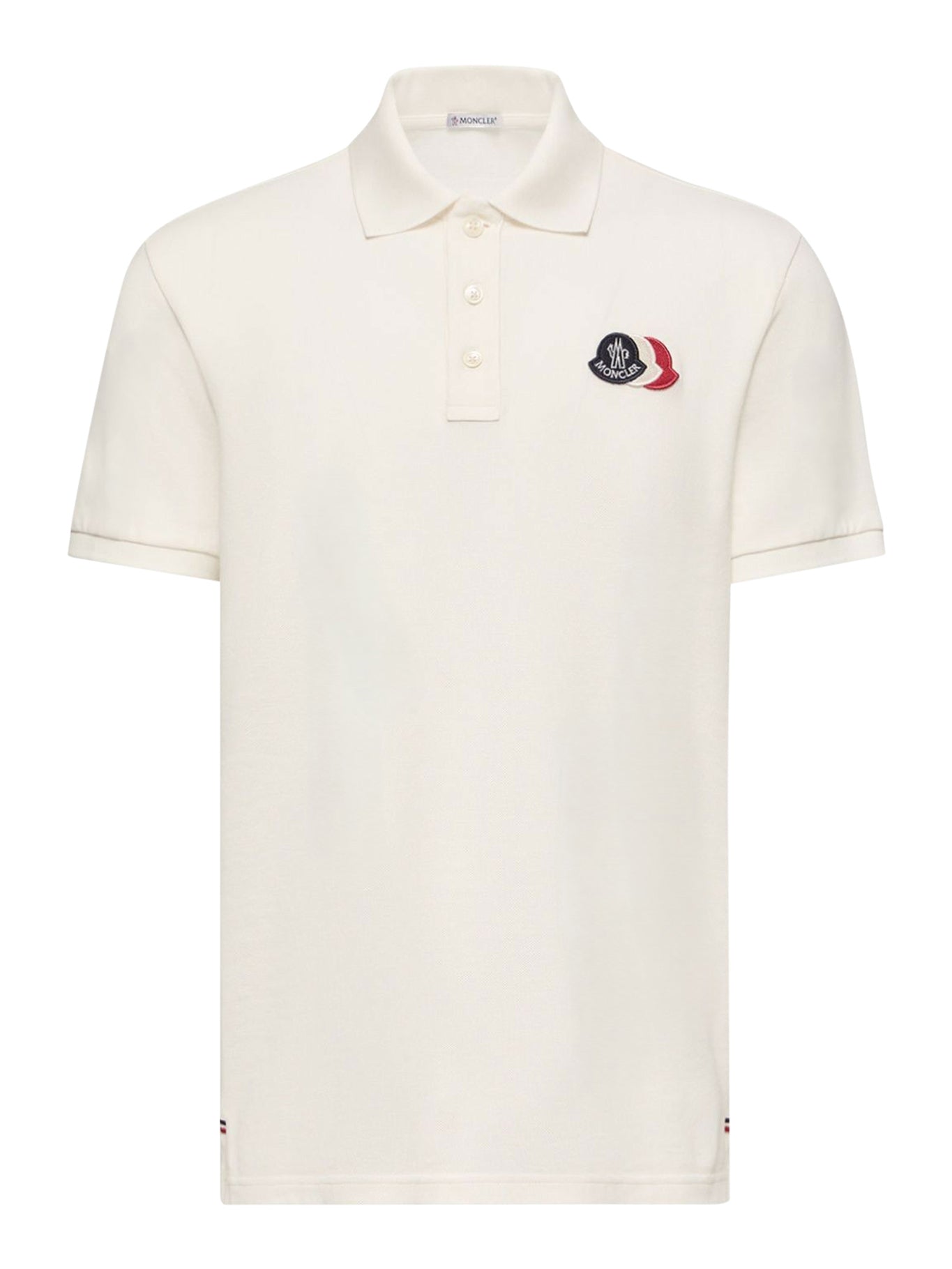 Cotton Piquet Polo Shirt With Logo Patch Moncler – Гарантія оригінальності – боковий вид