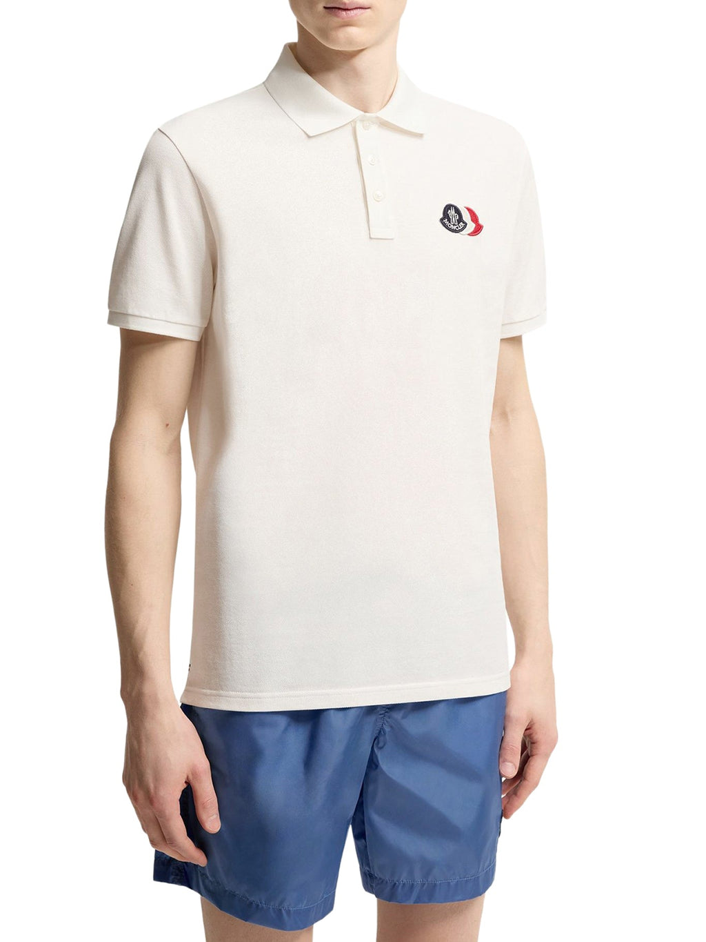 Cotton Piquet Polo Shirt With Logo Patch Moncler – Гарантія оригінальності – детальний вид