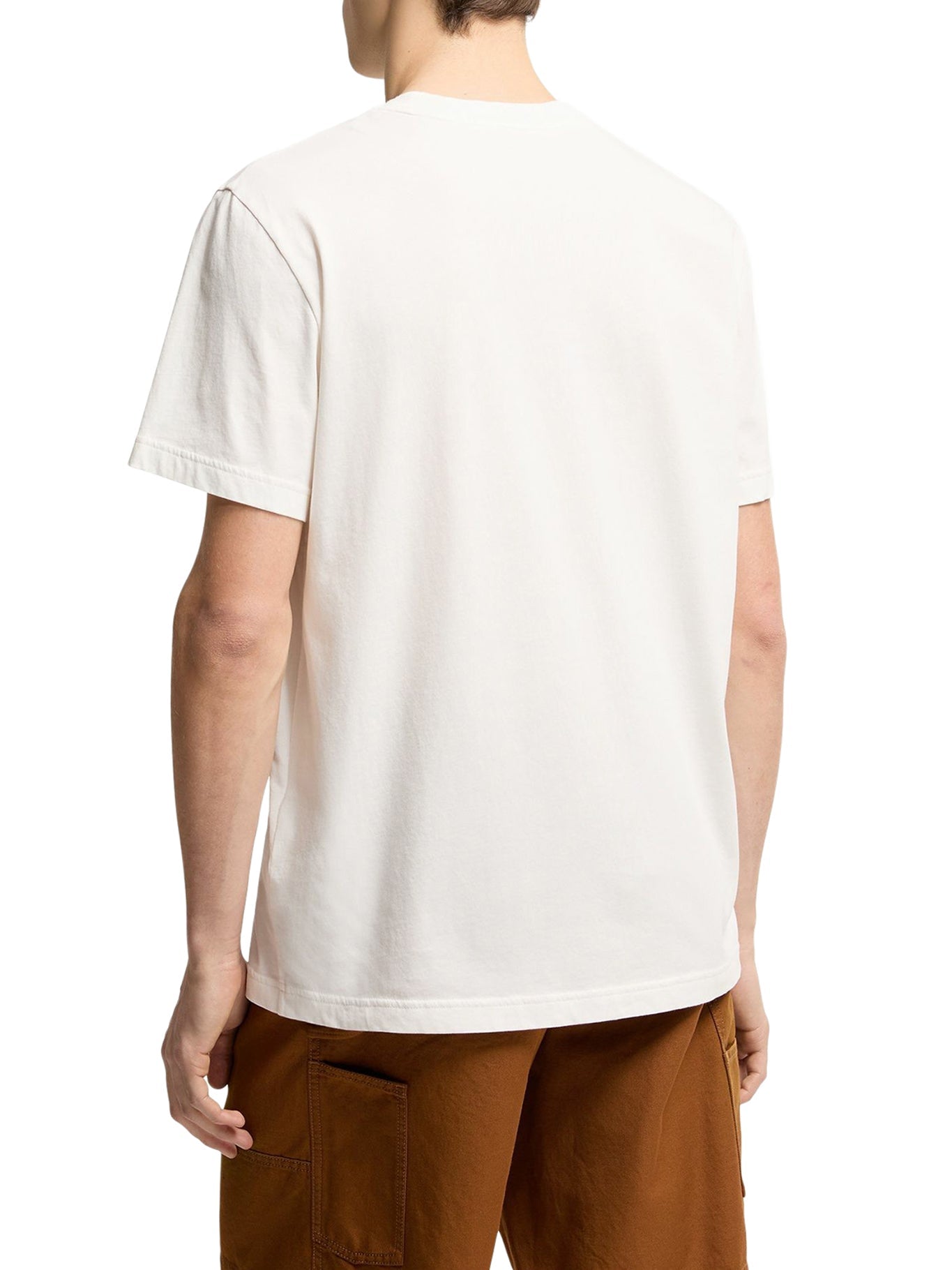 Cotton T-Shirt With Embroidered Tricolor Logo Moncler оригінал – Купити в Україні – збільшений вид