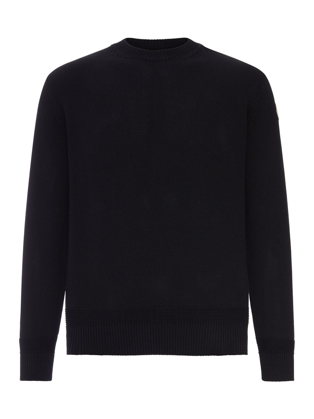 Cotton Sweater With Logo Patch Moncler оригінал – Купити в Україні – боковий вид