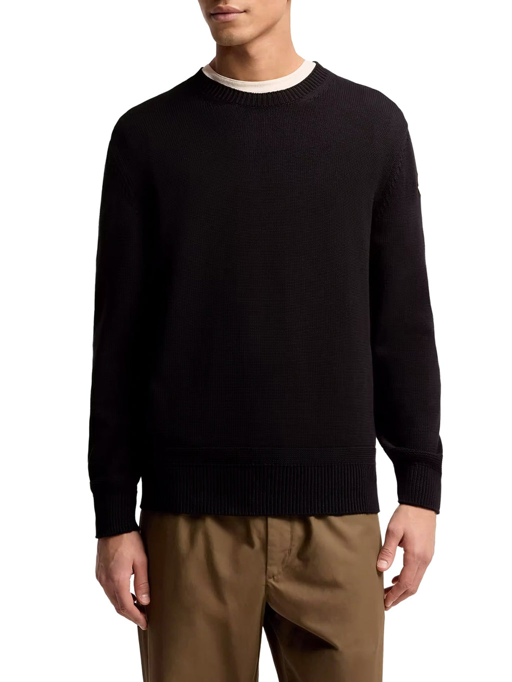 Cotton Sweater With Logo Patch Moncler оригінал – Купити в Україні – детальний вид