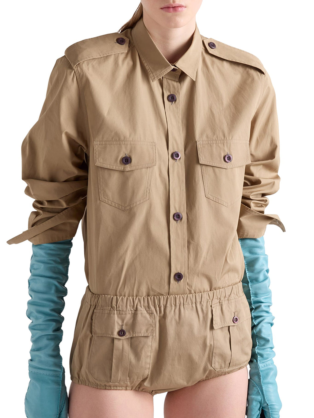Оригінальна Cotton Poplin Shirt Prada – детальний вид
