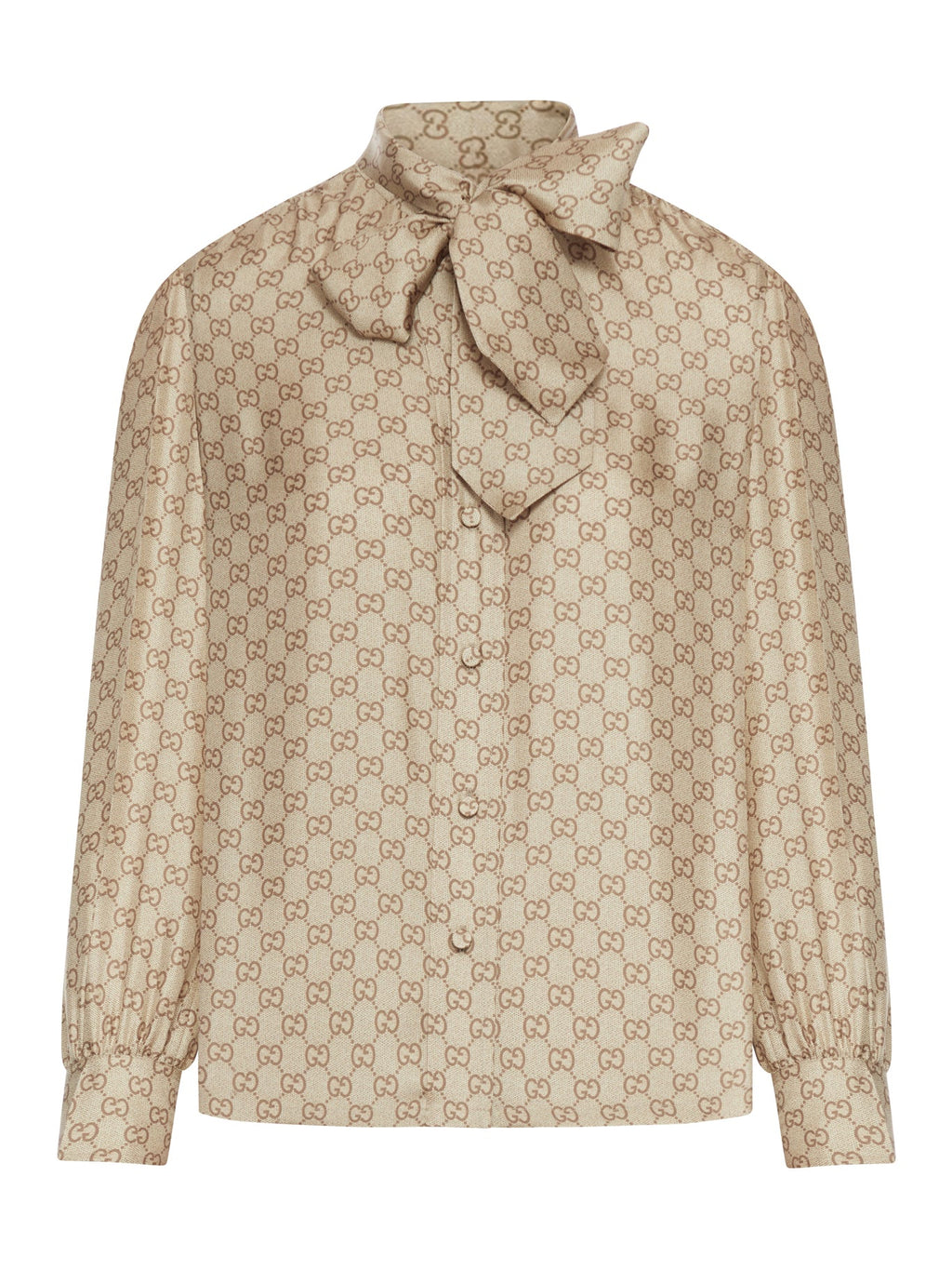 Printed Silk Twill Shirt Gucci – Гарантія оригінальності – боковий вид