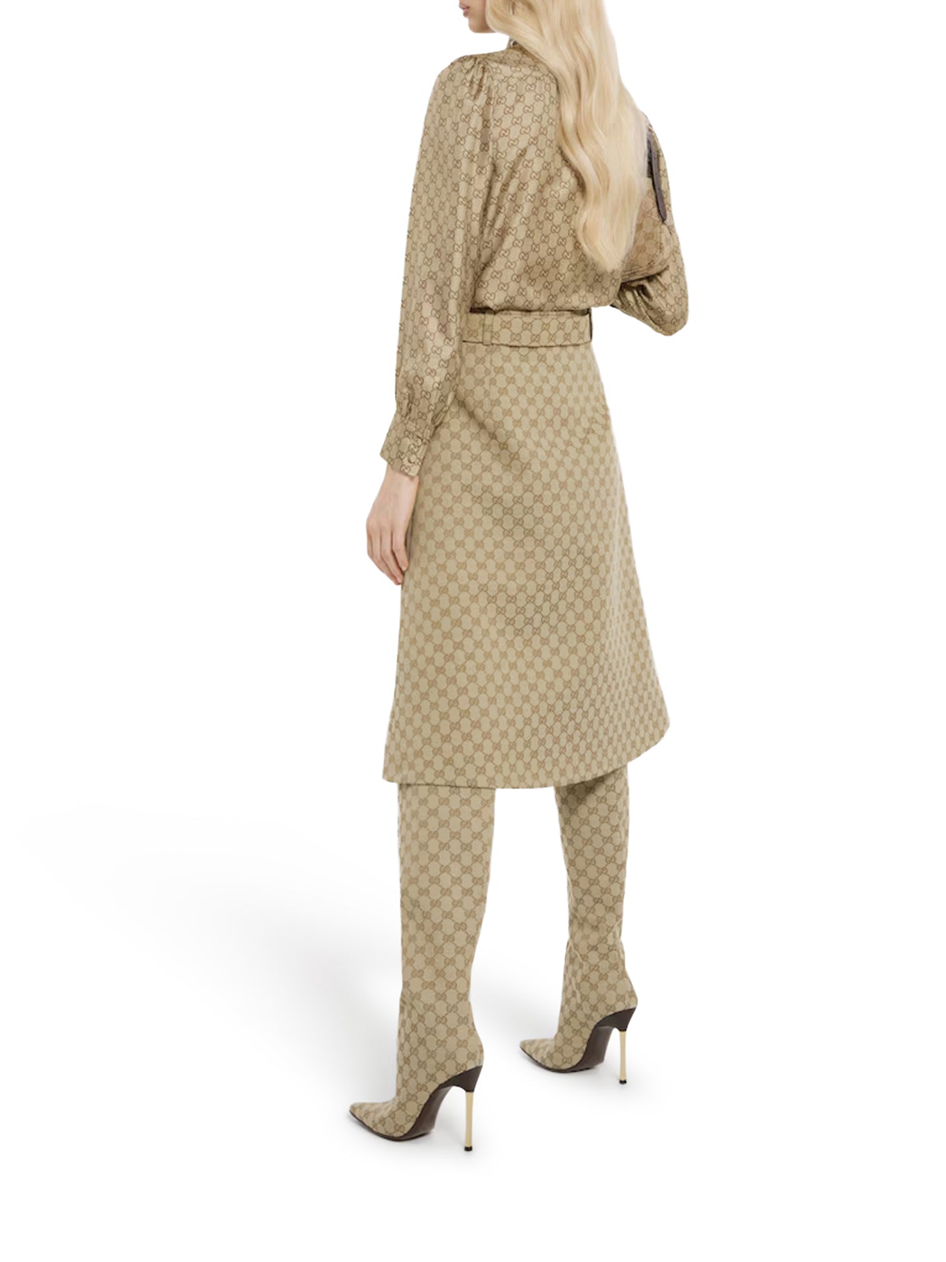 Printed Silk Twill Shirt Gucci – Гарантія оригінальності – детальний вид
