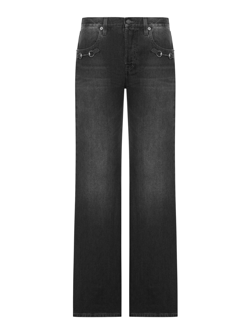 Cotton Denim Trousers With Clamp Gucci – Гарантія оригінальності – боковий вид