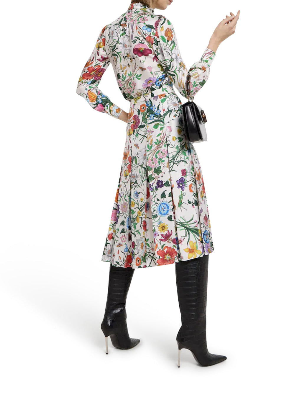 Printed Silk Twill Shirt With Bow Gucci оригінал – Купити в Україні – детальний вид