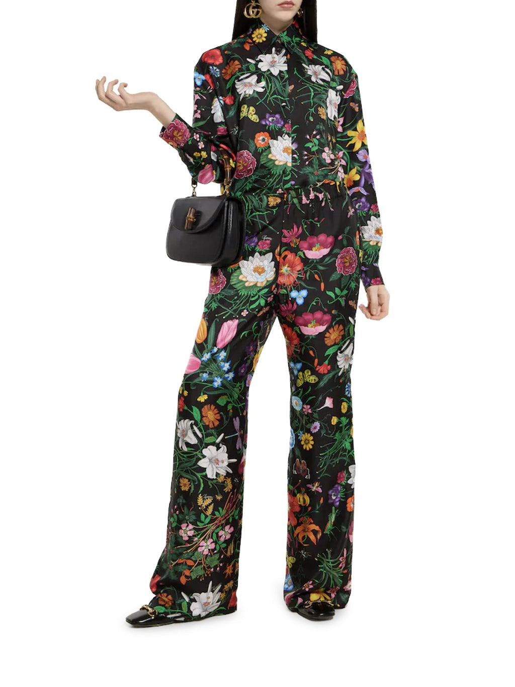 Printed Silk Twill Shirt Gucci – Гарантія оригінальності – вид ззаду