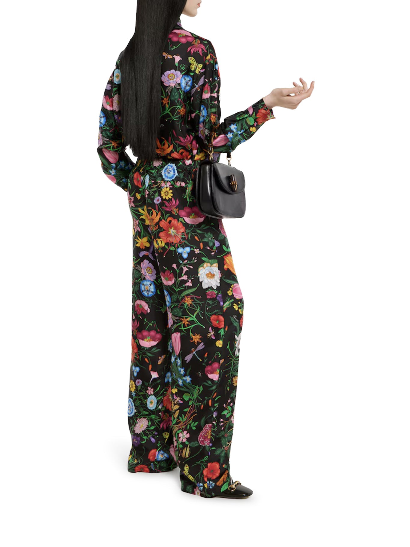 Printed Silk Twill Shirt Gucci – Гарантія оригінальності – детальний вид