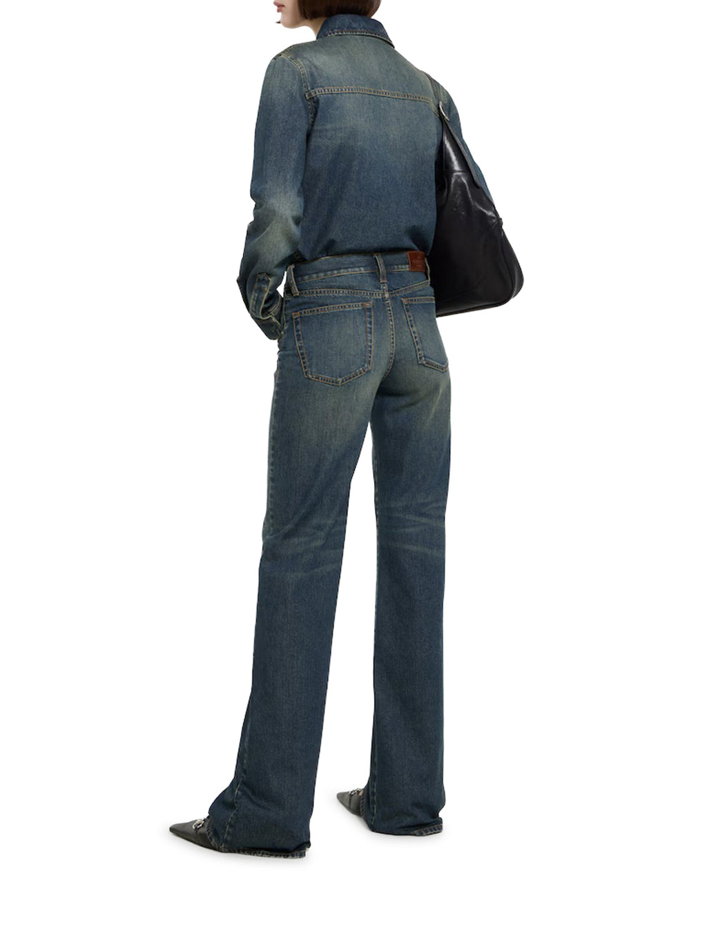Cotton Denim Trousers With Clamp Gucci – Гарантія оригінальності – детальний вид