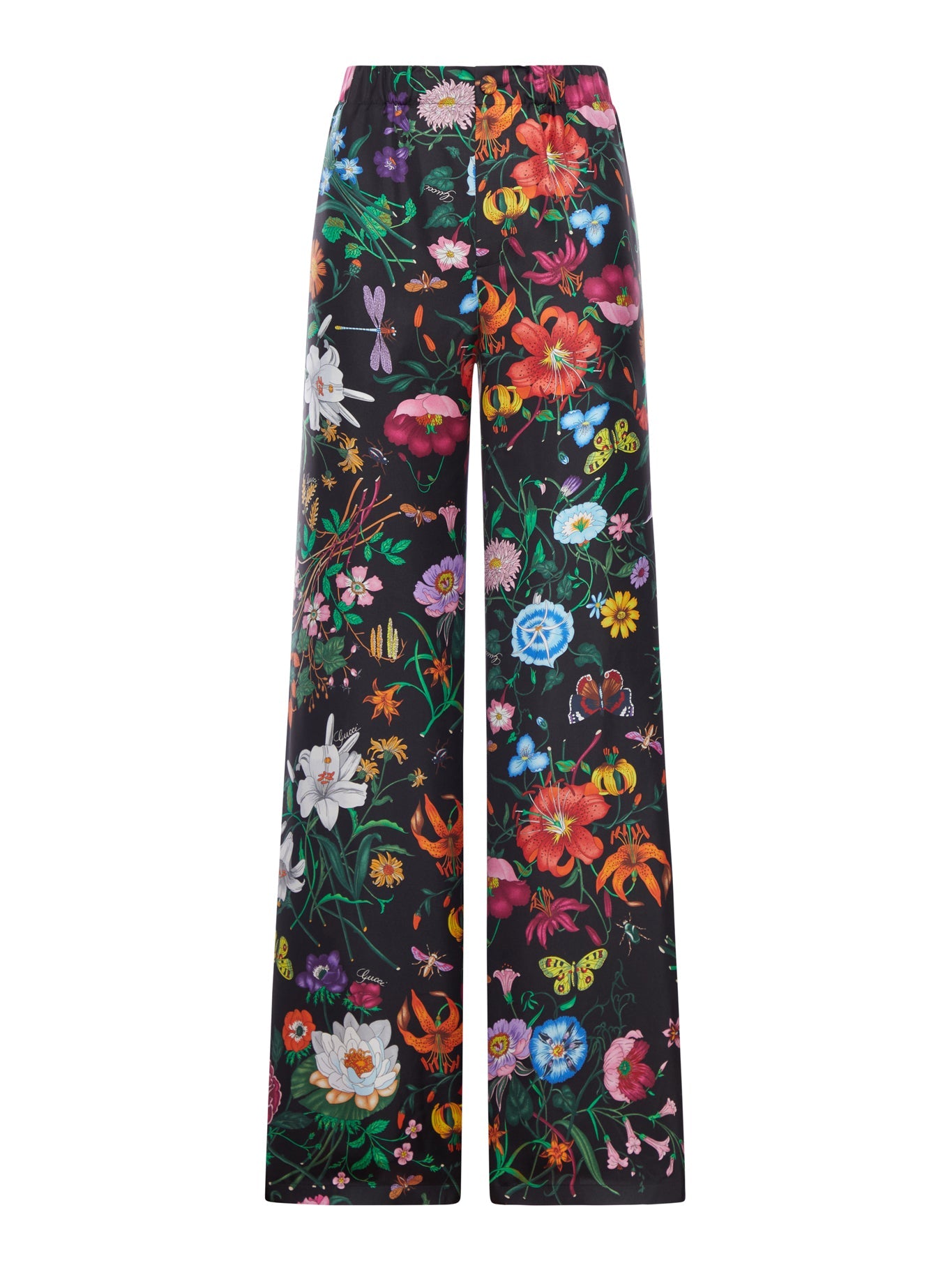Printed Silk Twill Trousers Gucci оригінал – Купити в Україні – боковий вид