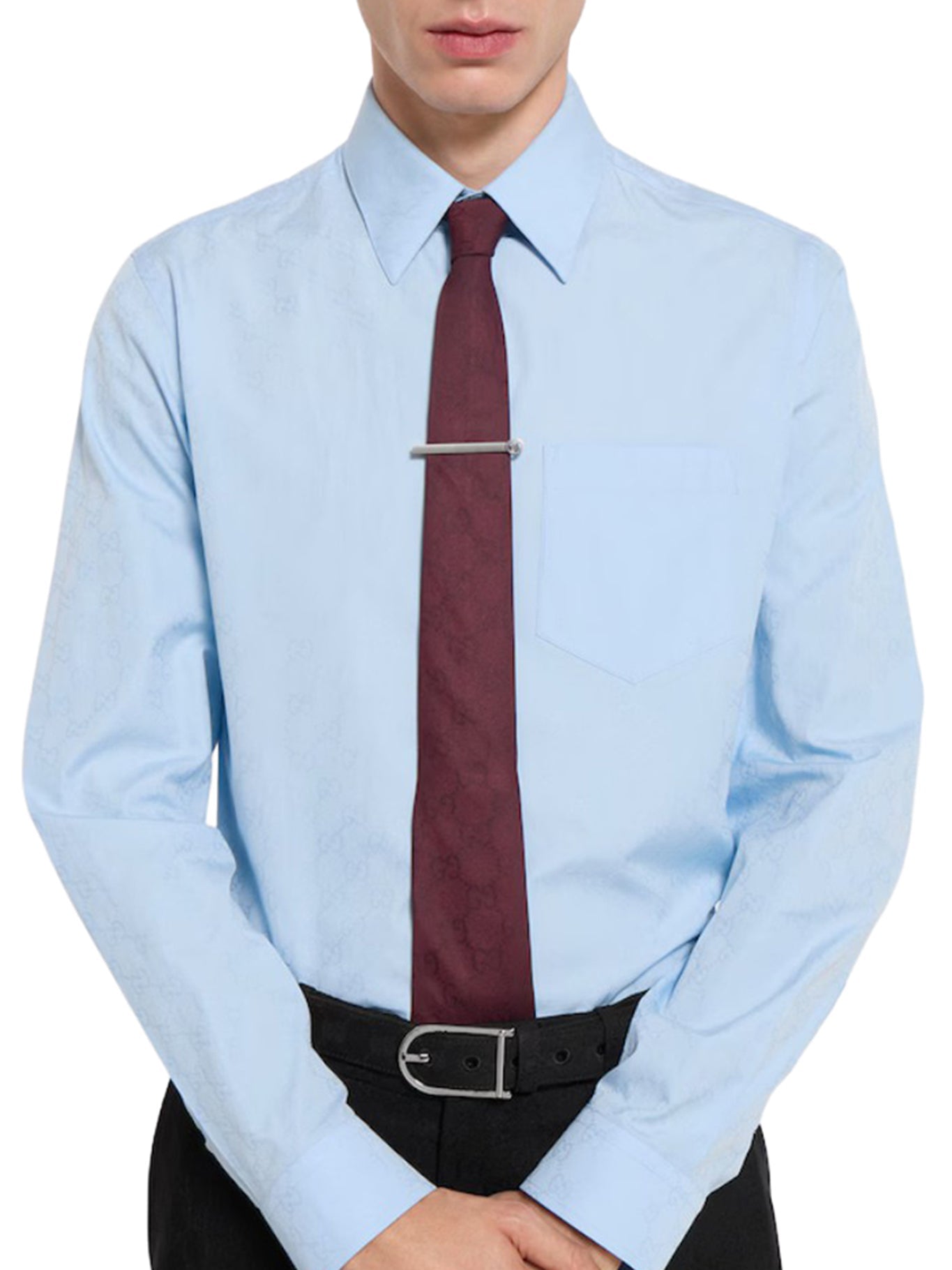 Gg Cotton And Silk Tie Gucci – Гарантія оригінальності – вид ззаду