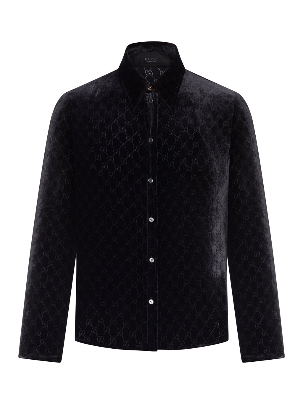 Оригінальна Dévoré Gg Stretch Velvet Shirt Gucci – боковий вид